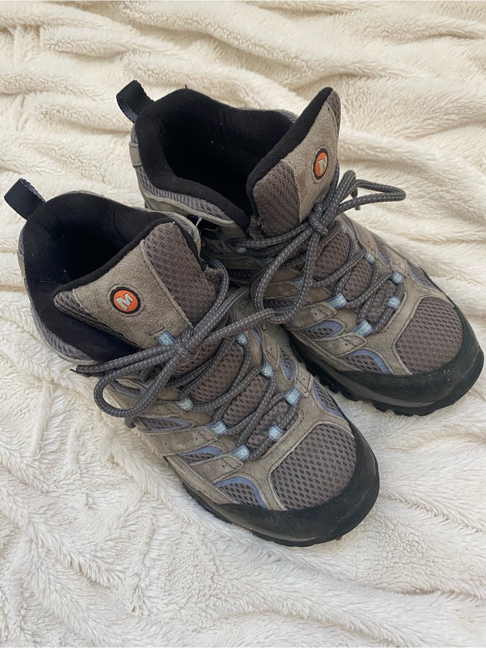 Merrell Moab 2 Mid Waterproof hiking boots women's grey Sz 8 - Picture 2 of 7